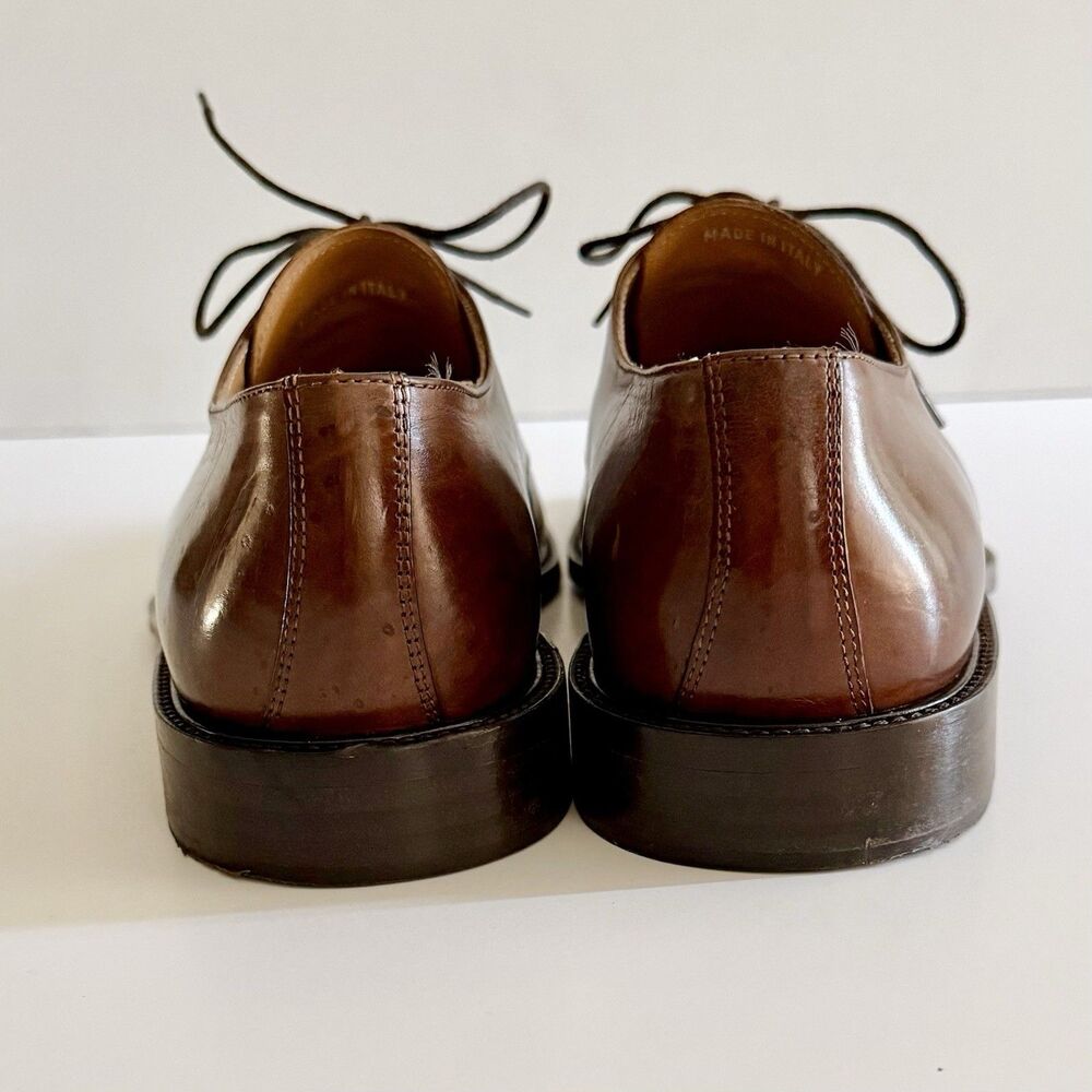 J.Murphy Johnston & Murphy Novick Brown Cap Toe Leather Dress Shoes Mens Size 9M - Picture 7 of 16